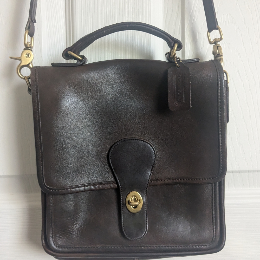 Vintage Coach Dark Brown Station bag 5130